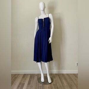 Urban Outfitters Cooperative Blue Pleated Spaghetti Strap Sundress